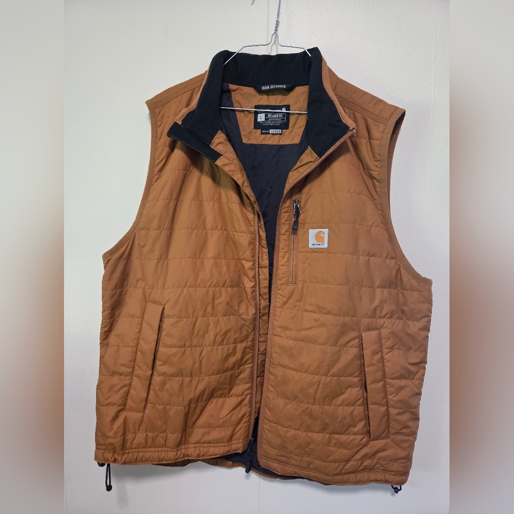 Carhartt Men's Rain Defender Tan Quilted Vest